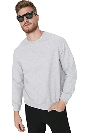 Trendyol Herren Gerade Lange Ärmel Regulär Sweatshirts Maglia di Tuta, , XL Uomo