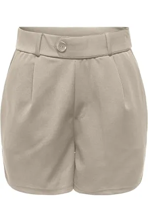 ONLY Onlsania Belt Button Shorts Jrs Pantaloncini, Grigio, XS Donna