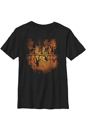 Stranger Things Upside Down Pumpkin Maglietta a Maniche Corte T-Shirt, , Taglia Unica Unisex-Bambini e Ragazzi