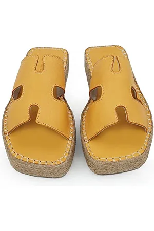 Bonateks Derbtrlky100178, Sandali con Zeppa Donna, Colore: Arancione, 38 EU