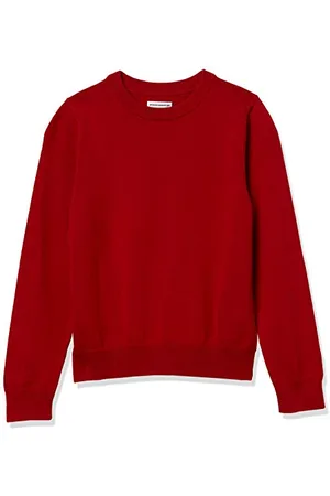 Amazon Maglione Girocollo in Cotone Stile Uniforme Bambini e Ragazzi, , 5 Anni