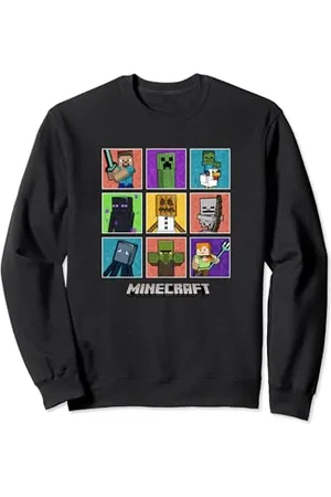 Minecraft Group Shot Colored Box Up Felpa