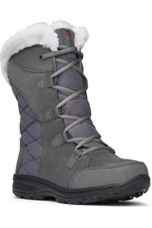 Columbia Ice Maiden II Snow Boot, Stivali da Neve Donna, Scisto, Lampone Scuro, 37.5 EU Larga