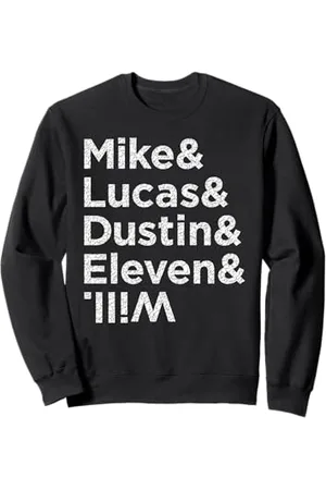 Stranger Things Mike Lucas Dustin Eleven and Will Names Felpa
