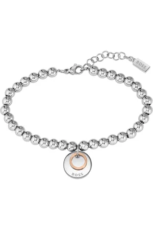 HUGO BOSS Jewelry Braccialetto di Perline da Donna Collezione MEDALLION in Acciaio Inossidabile con un Charm - 1580227