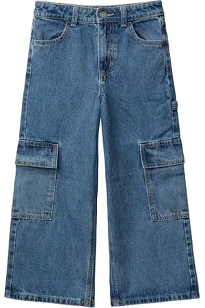 Benetton Pantalone Jeans Bambina, 160
