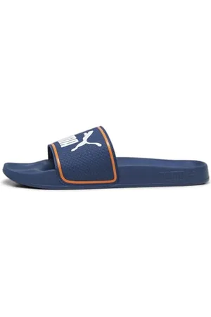 PUMA Leadcat 2.0, Slide Sandal Unisex-Adulto, Persian Blue White-Pumpkin Pie, 49.5 EU
