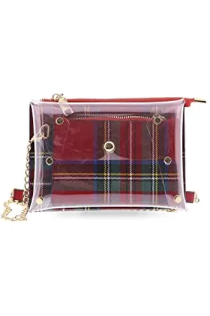 Eferri Pochette Donna Borsa Clutch Charpuis Borsetta Ragazza Borsa da sera Cerimonia Matrimonio Donna Rosso