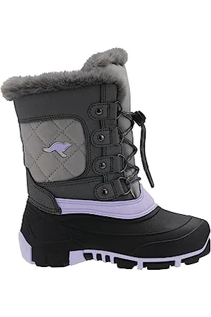 KangaROOS Kanga-Bean Care, Stivali da Neve, Steel Grey/Lavender, 28 EU