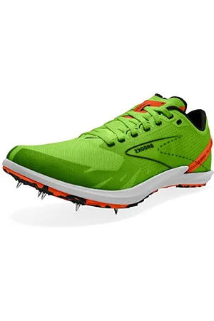 Brooks Draft XC, Sneaker Uomo, Green Gecko/Red Orange/White, 47.5 EU