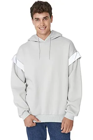 Trendyol Felpa Oversize con Cappuccio Maglia di Tuta, , S Uomo