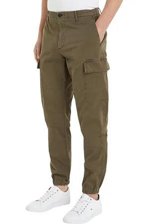 Tommy Hilfiger Chelsea Cargo Gabardine GMD MW0MW31149 Pantaloni in Tessuto, (Army Green), 40W / 32L Uomo