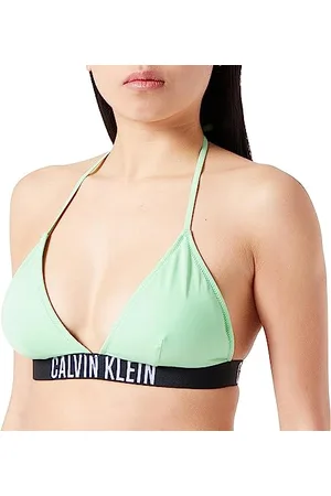 Calvin Klein Top Bikini a Triangolo Donna Imbottito, (Ultra Green), M