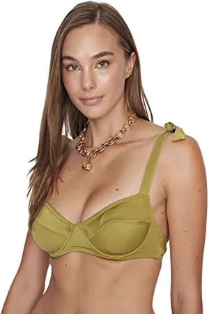 Trendyol Top Bikini in Maglia da Balcone da Donna Costumi da Bagno, , 0