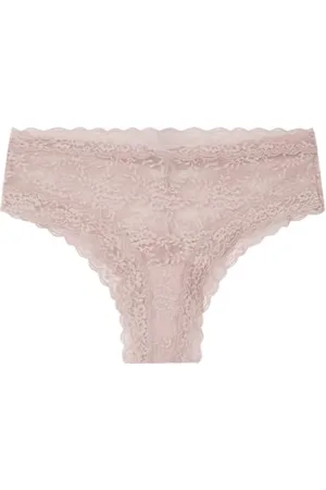 Women secret Pink Lace Wide Side Brazilian Panty Intimo, , L Donna