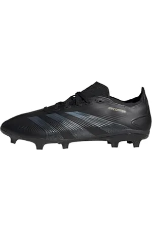 adidas Predator League Football Boots Firm Ground, Scarpe da Calcio Unisex-Adulto, Core Black/Carbon/Gold Metallic, 38 EU