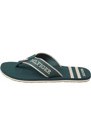 Tommy Hilfiger Flip Flops Uomo Sporty Beach Sandal Infradito, Verde (Hunter), 40