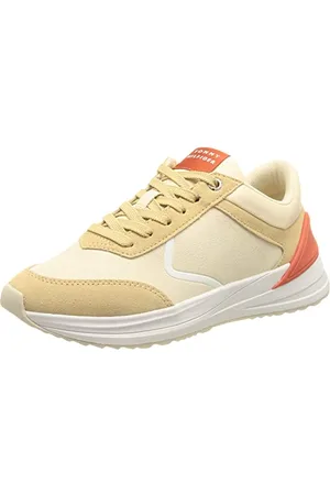 Tommy Hilfiger Sneakers da Runner Donna Scarpe Sportive, Beige (Sugarcane), 40 EU