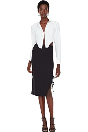 Trendyol Gonna Longuette in Tessuto Aderente da Donna, , M