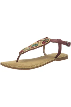 Marc Shoes Chiara, Scarpa Mary Jane Donna, Pelle Ricamata, Colore Rosso, 38 EU