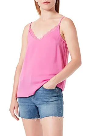 ONLY Onlanna SL Mix Lace Singlet Wvn Top, , XS Donna