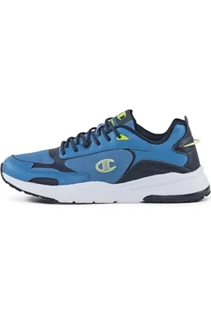 Champion Ramp Up Ripstop Low, Sneakers Uomo, Blu/Blu Marino/Limone (BS106), 44.5 EU