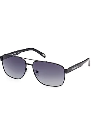 Skechers SE6160 Occhiali da Sole Uomo, Occhiali da Sole Casual Leggeri, Forma Lente Navigator, Lenti Polarizzate Fumo