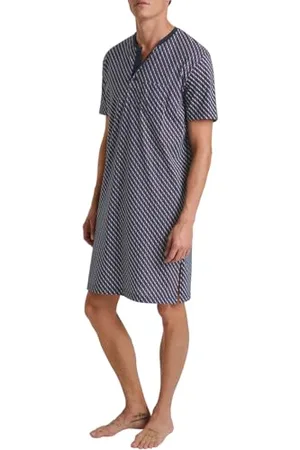 Calida Relax Imprint Maglia Lunga da Notte, Oscurante, Rosso-Mars Red, 52-54 Uomo