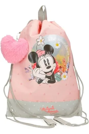 Disney Minnie Wild Nature zaini per bambini, varie dimensioni, zaino da passeggio, realizzato in poliestere, include pompon decorativo., , Zaino spuntino