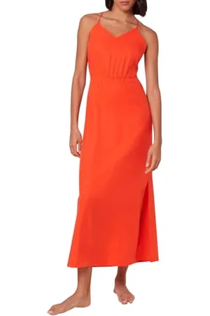 Triumph Donna Beach MyWear Maxi Dress 01 SD, Swimwear Cover up, Mandarin Red, 50