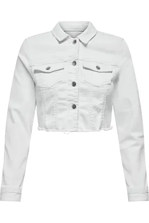 ONLY Giubbotto di Jeans a Maniche Lunghe da Donna Giacca di Transizione Corta in Denim Vintage con Stretch ONLWONDIE, Colore: , Taglia:L