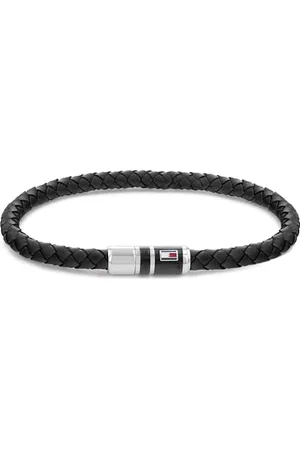 Tommy Hilfiger Jewelry Bracciale in Pelle Intrecciata da Uomo - Disponibile in Colore Nero, Blu o Marrone