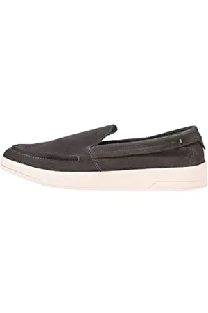 JACK & JONES Mocassini scamosciati con punta tonda e suola esterna gommata. Grigio