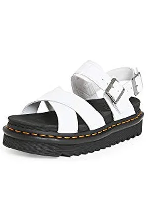 Dr. Martens Cross Strap Sandal, Sandali Donna, Bianco(White), 41 EU