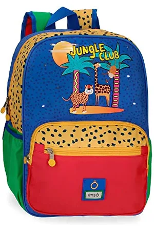 Enso Jungle Club Zaino per la scuola adattabile a carrello, , 30 x 38 x 12 cm, poliestere, 13.68 L