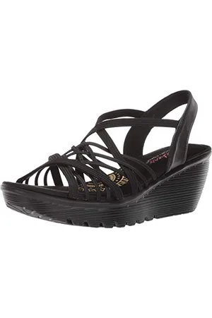 Skechers Parallel-Crossed Wires-Sandalo Multi Gore Slingback, Zeppa Donna, , 40 EU