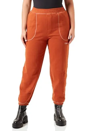 Calvin Klein Jogger 000QS7041E Pantaloni in Maglia, (Ginger Bread/Copper Coin Stitching), M Donna