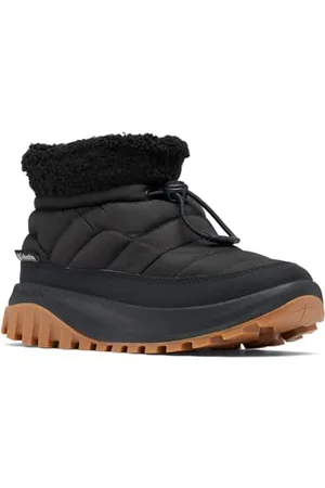 Columbia Snowtrot Shorty, Stivali da neve Donna, Black/Sea Salt , 37.5 EU