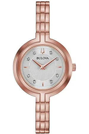BULOVA Orologio Analogico al Quarzo Donna con Cinturino in Acciaio Inossidabile 97P145