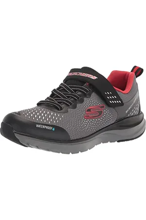 Skechers 403847L CCBK - Scarpe da ginnastica , Charcoal Textile/ Black Trim, 27 EU