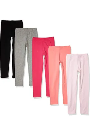 Amazon Leggings Bambine e Ragazze, Pacco da 5, , 11-12 Anni