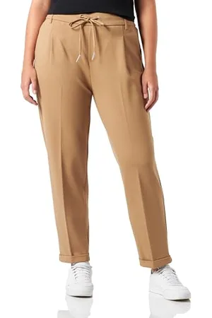 Benetton Pantalone 4di4df00j, Pantaloni Donna, Marrone Chiaro 34A, XS