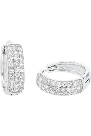 Amor Creoles Gioielli per orecchie da Donna in 925, con zirconi, 1,2 cm, , in confezione regalo