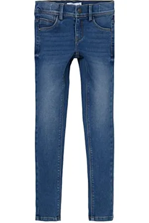 NAME IT Nkfpolly Skinny Jeans 1212-tx Noos Pantaloni, (Medium Blue Denim), 134 Bambine e Ragazze