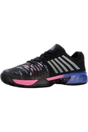 K-Swiss Performance Express Light 3 Padel, Scarpe da Tennis Uomo, Black/True Blue/Neon Pink, 42.5 EU