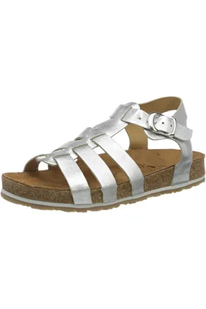 Haflinger Bio Anni, Sandali con Cinturino alla Caviglia Bambino, Argento (Silber 1113), 30 EU