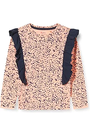 Noppies G Tee LS Borama T-Shirt, Coral Almond-P797, 110 cm Bambina
