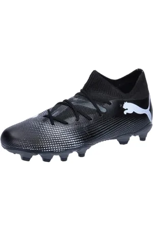 PUMA Future 7 Match Fg/Ag Jr, Soccer Shoe Unisex - Bambini e ragazzi, Black White, 28 EU