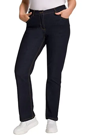 Ulla Popken Straight-Jeans, Jeans Donna, (Dark Blue Denim), 40W / 34L