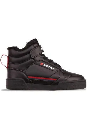 Lotto Nandu Fur K, Scarpe da Ginnastica, Nero/Rosso, 30 EU